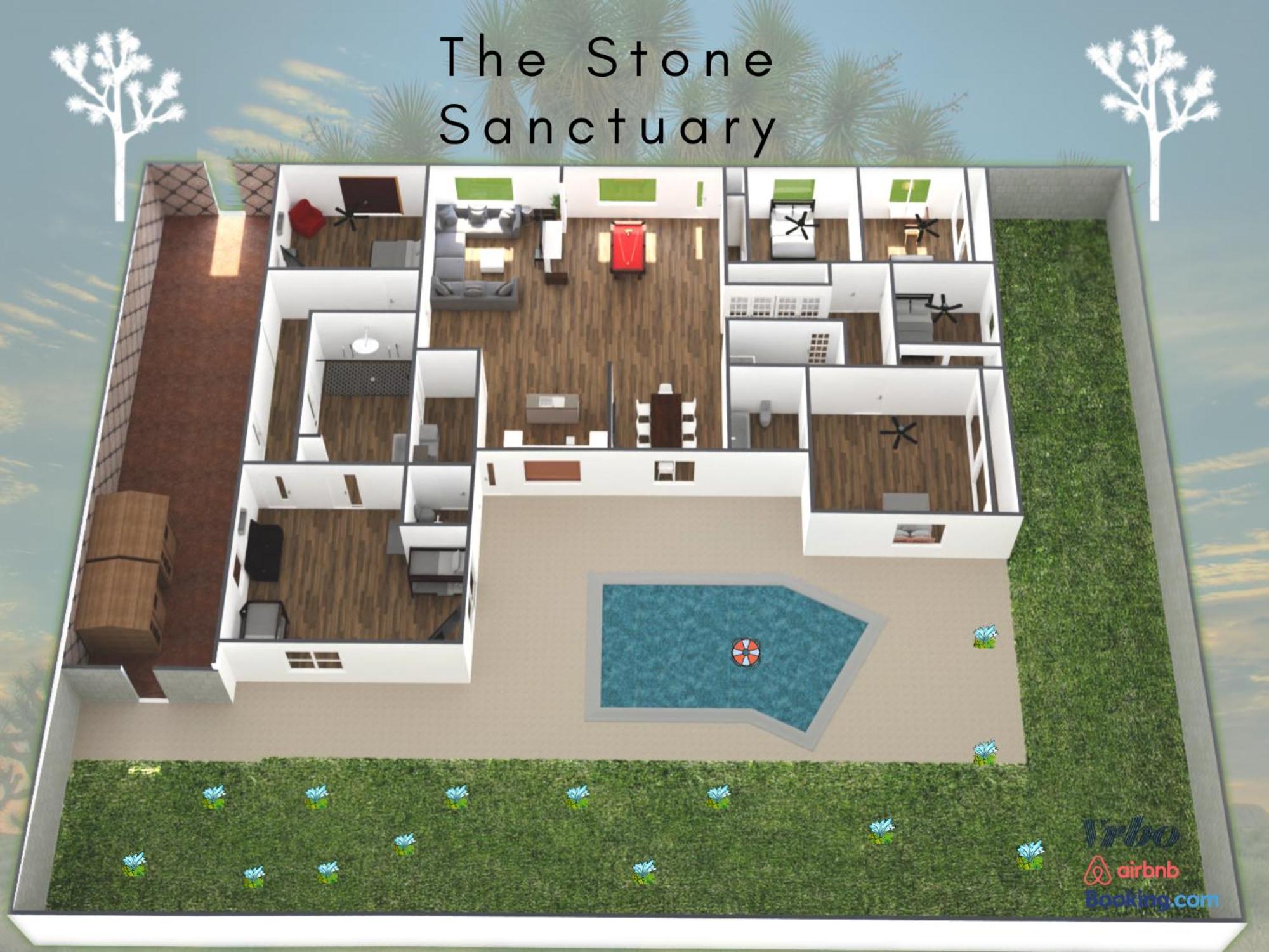 Lux Private Home - Pool, Billiards, 8 Smart Tvs, Board Games, Cotton Bedding - The Stone Sanctuary At Mccullough Hills Trailhead Лас-Вегас Екстер'єр фото