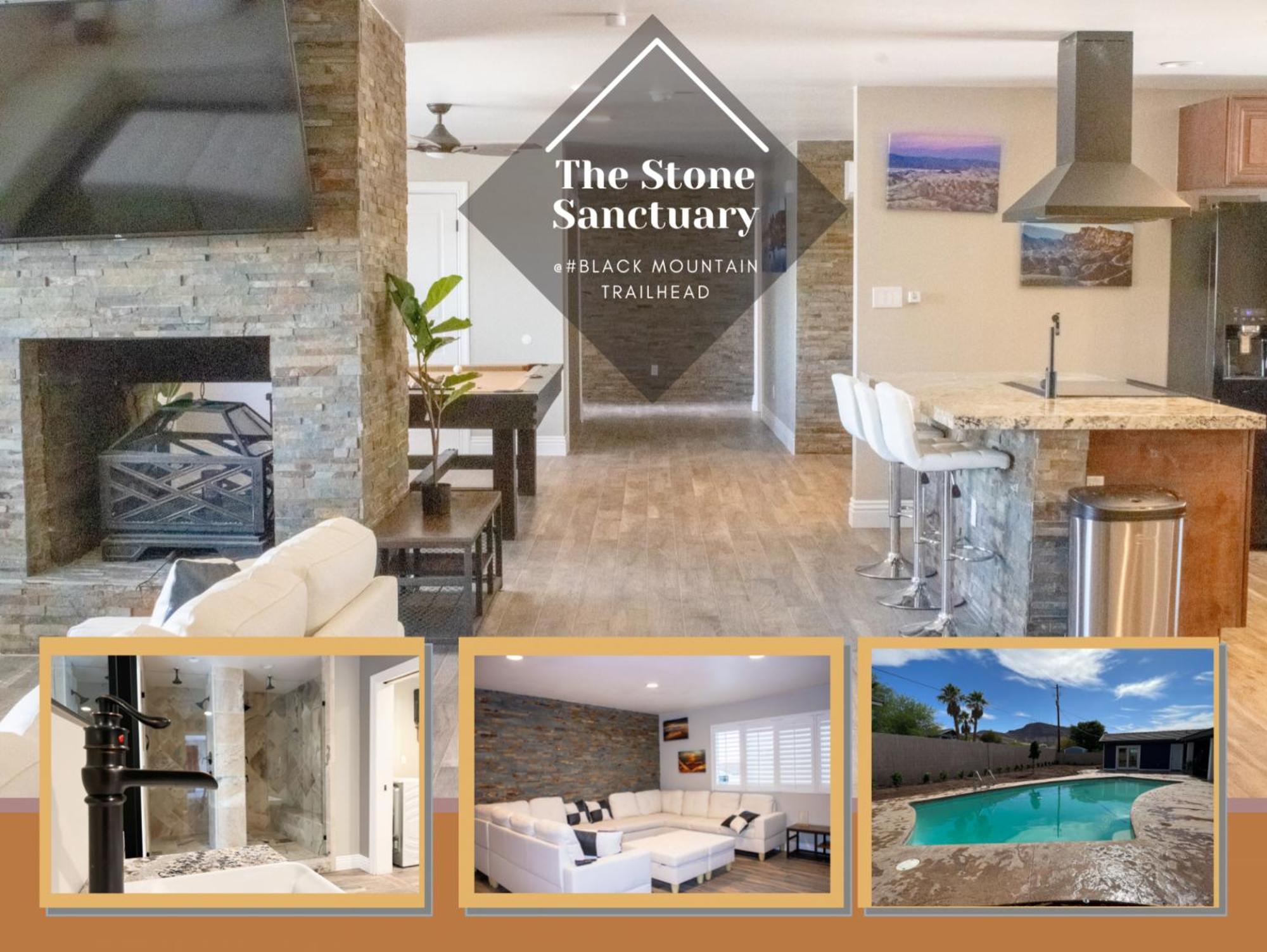 Lux Private Home - Pool, Billiards, 8 Smart Tvs, Board Games, Cotton Bedding - The Stone Sanctuary At Mccullough Hills Trailhead Лас-Вегас Екстер'єр фото
